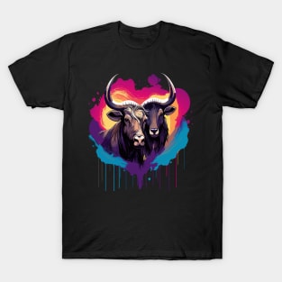 Wildebeest Couple Valentine T-Shirt